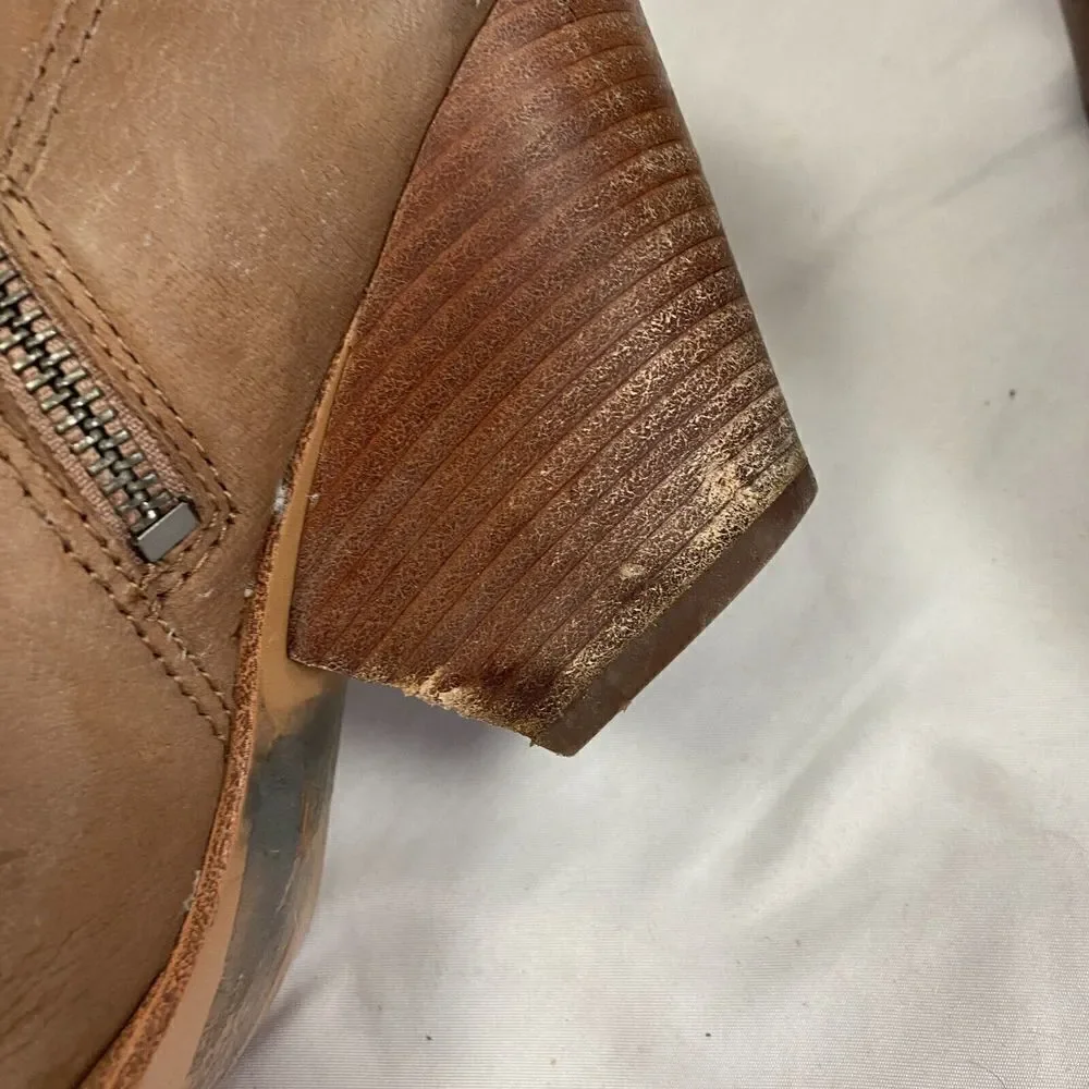 Frye Women's Reina Sand Leather Western Ankle Zip Bootie 3479258 Size 8.5 - Picture 4 of 10